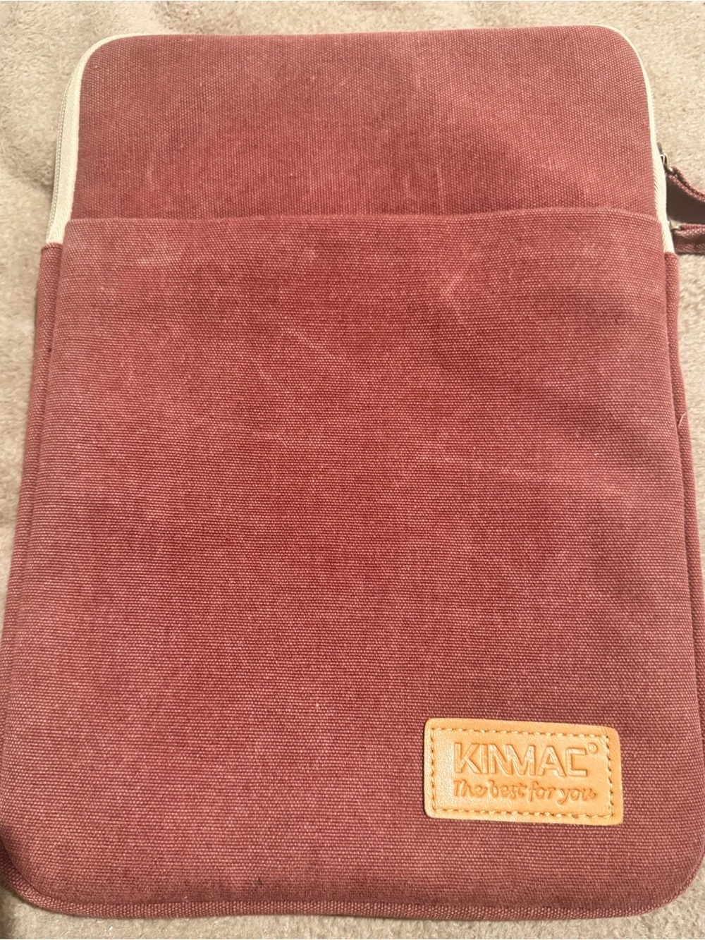 Red wine kin Mac the best for you laptop case w/ zip front compartment